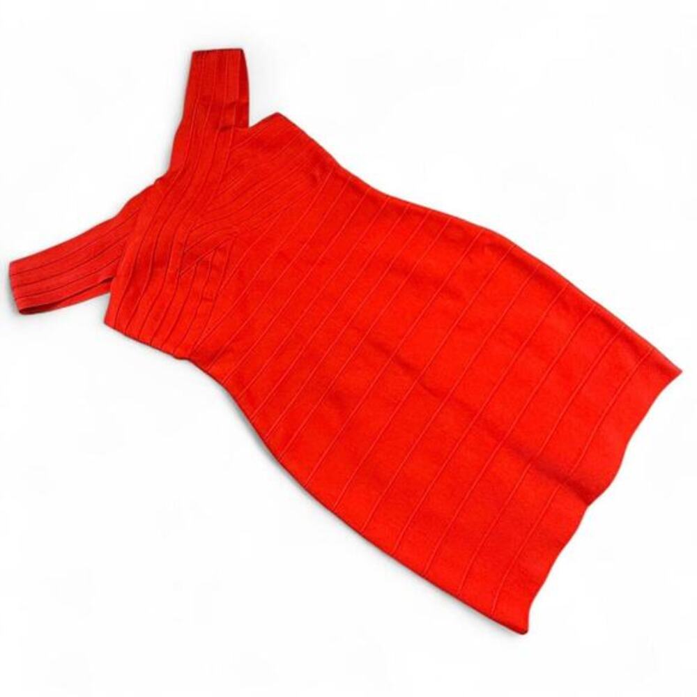 Katie J NYC Red Off Shoulder Bandage Dress Bodycon Large